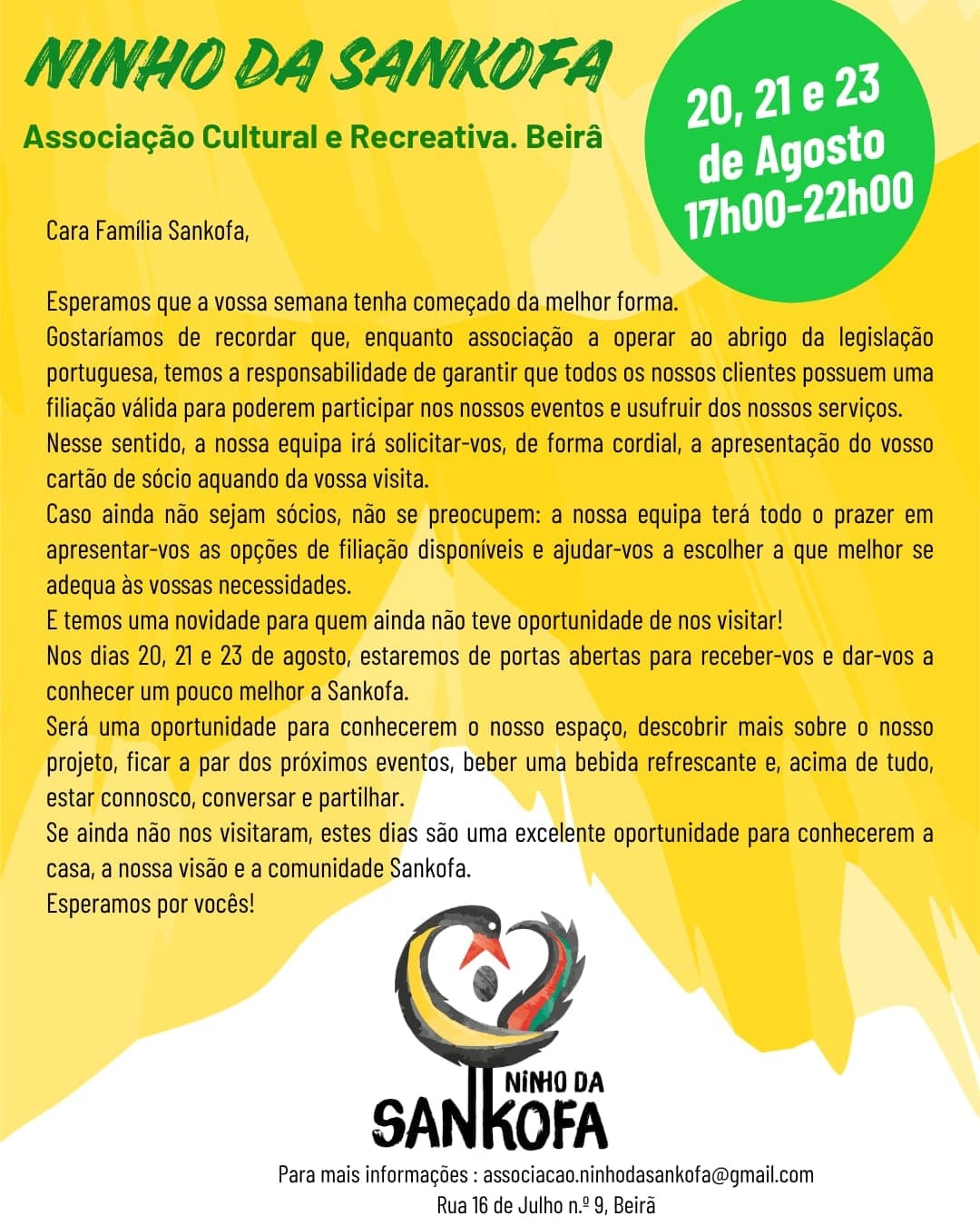 Portas Abertas na Sankofa